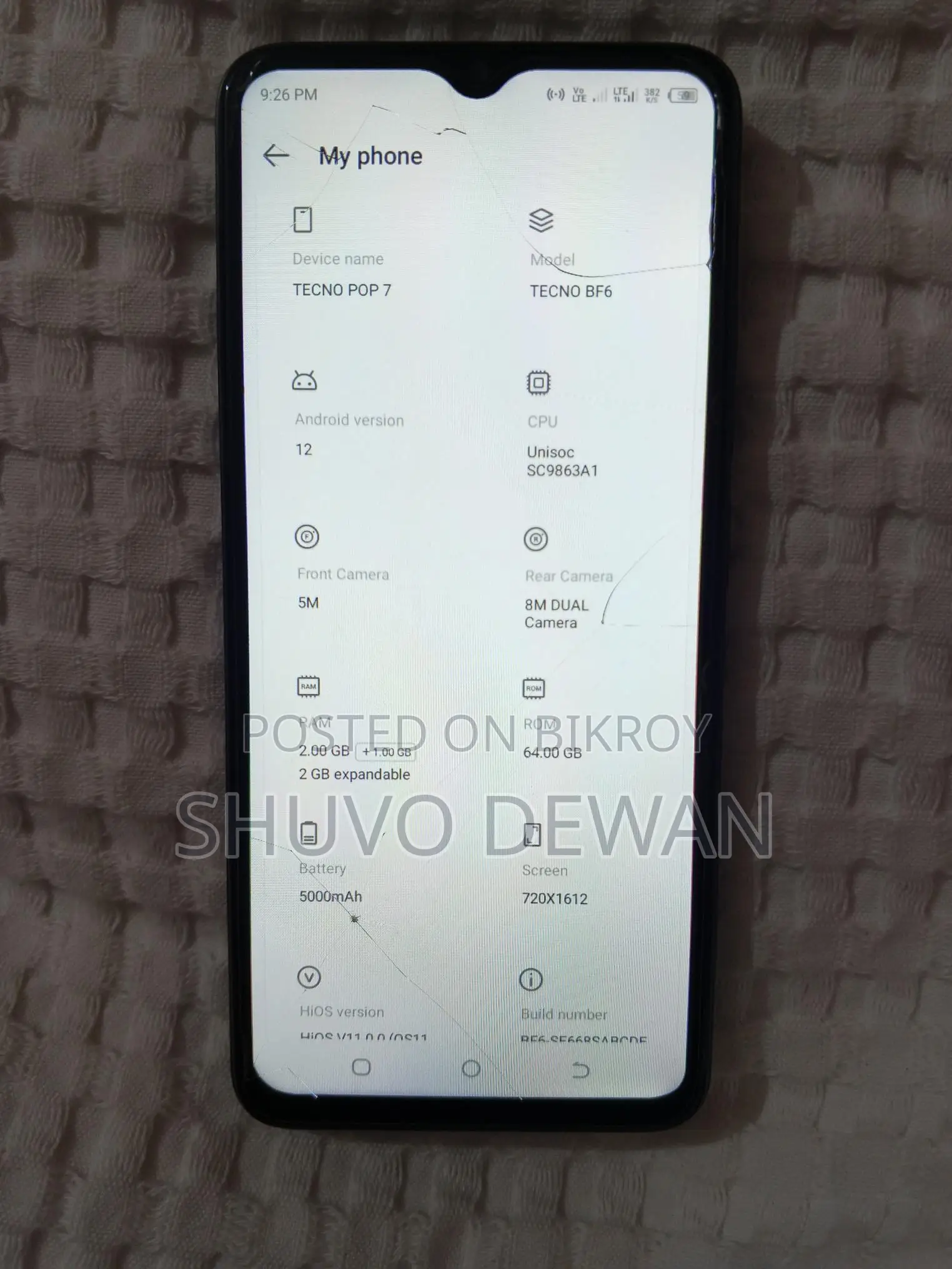 Tecno Pop 7 (Used)