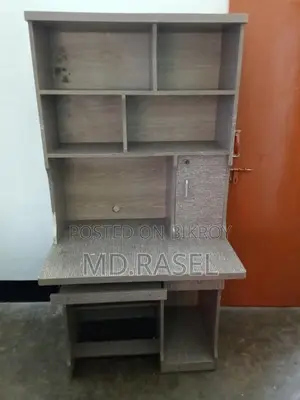 Reading Table With Book Shelf and Computer Set.