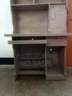 Reading Table With Book Shelf and Computer Set.