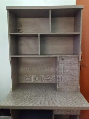 Reading Table With Book Shelf and Computer Set.