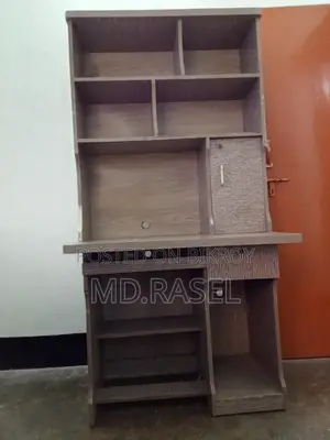 Reading Table With Book Shelf and Computer Set.