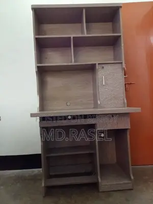 Reading Table With Book Shelf and Computer Set.