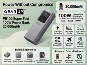 Gearup PB100 100W Super Fast Power Bank – 20,000mAh