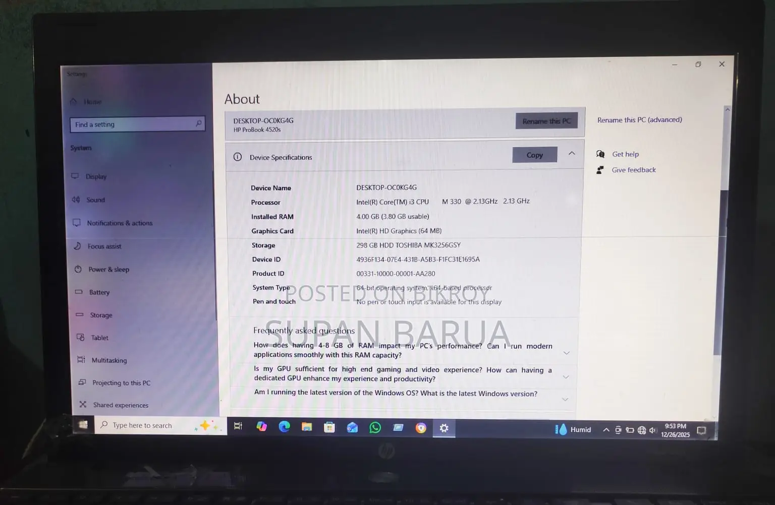 HP Probook 440 G6
