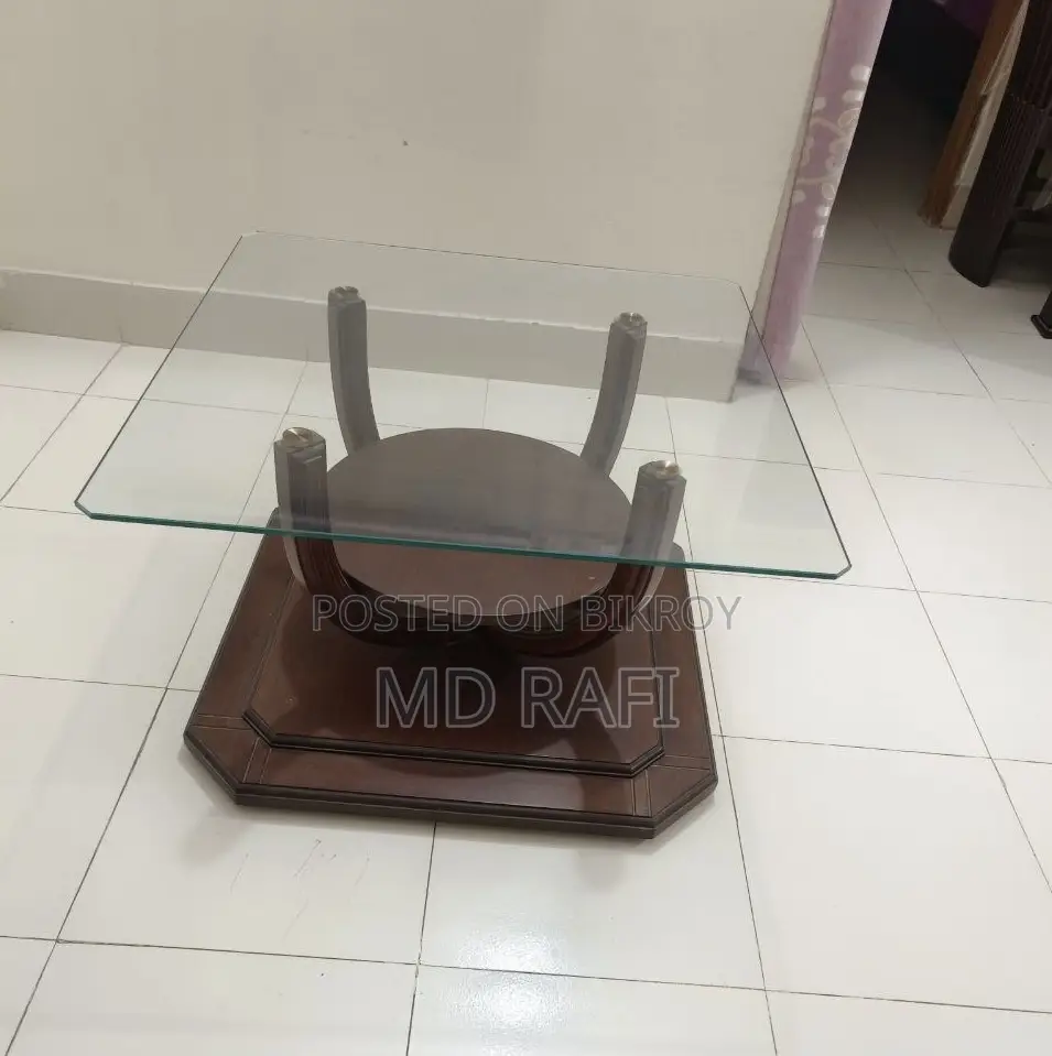 Hatil Center Table (pelican-125, with Glass)