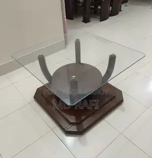 Hatil Center Table (pelican-125, with Glass)