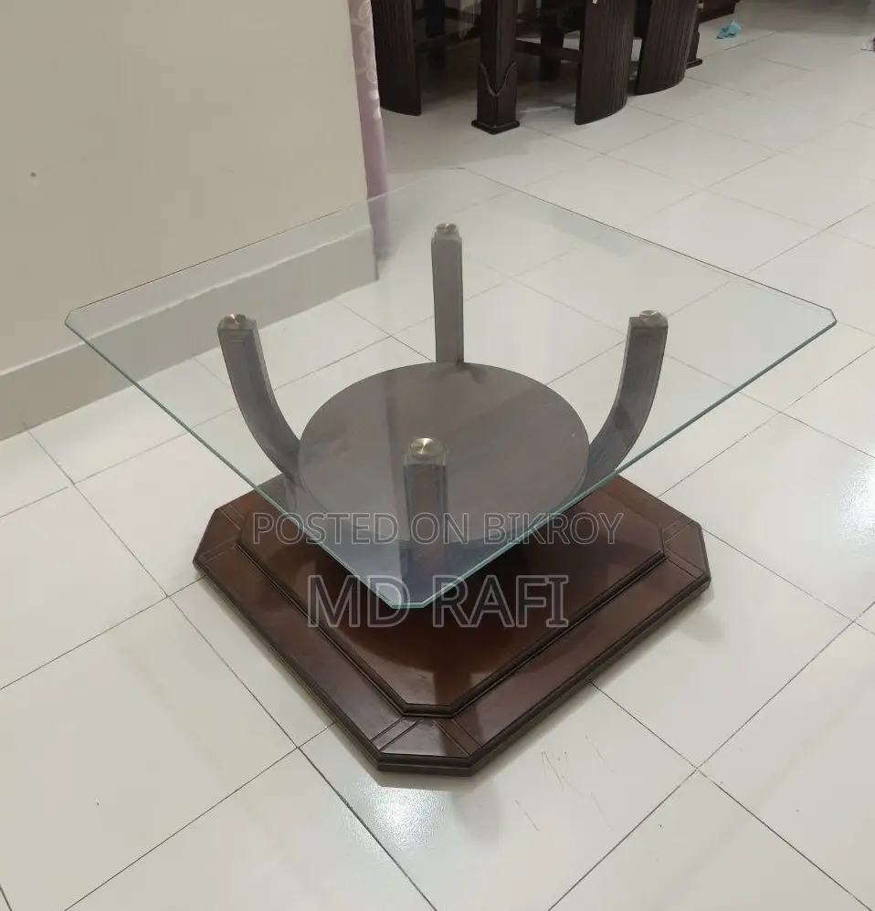 Hatil Center Table (pelican-125, with Glass)