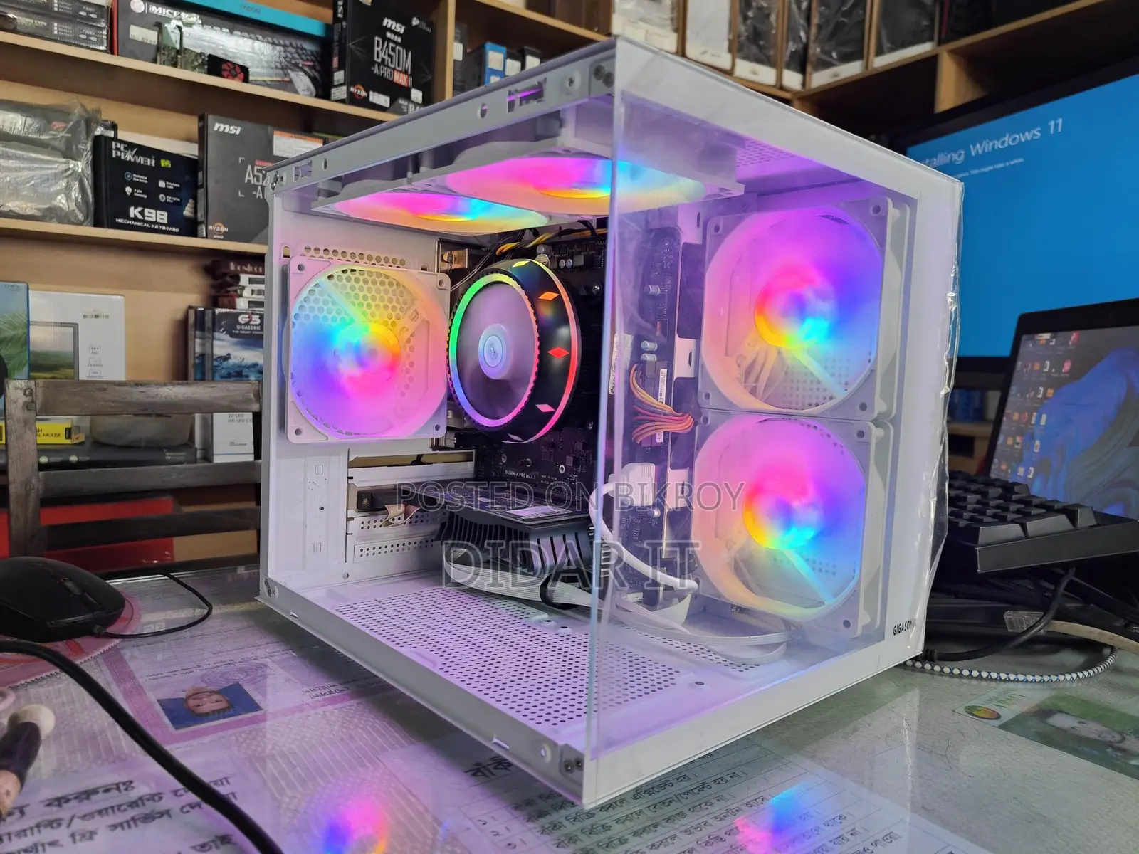 প্রিমিয়াম হোয়াইট গেমিং পিসি বিল্ড - Ryzen 5 + MSI B450M ⚪🚀