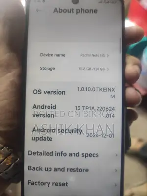 Xiaomi Redmi Note 11S 6+6, 128 (ব্যবহৃত)