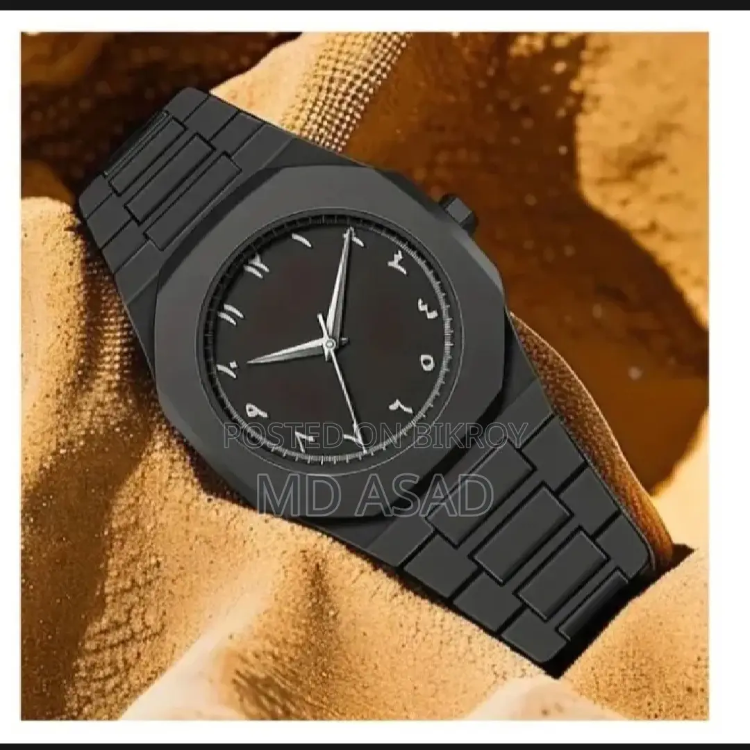 Luxury Full Black Arabic Dial Watch - Premium Quality