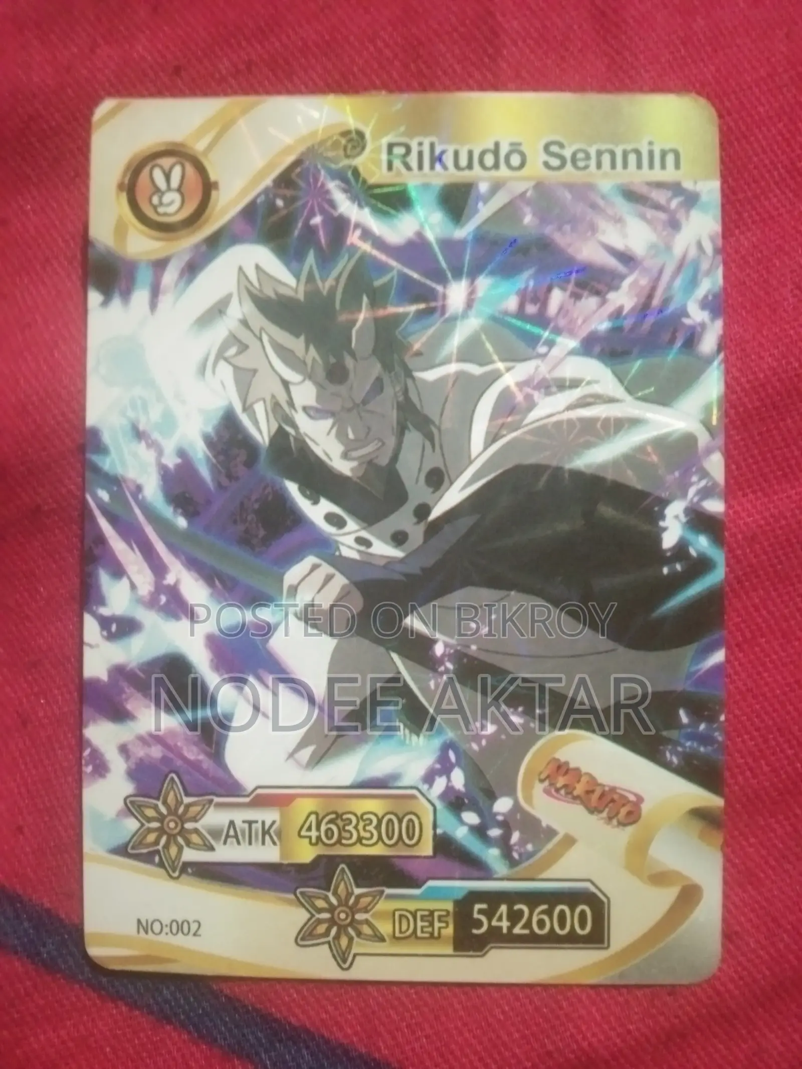 Naruto Rikudo Sennin Rare Card | High Atk/def Collectible