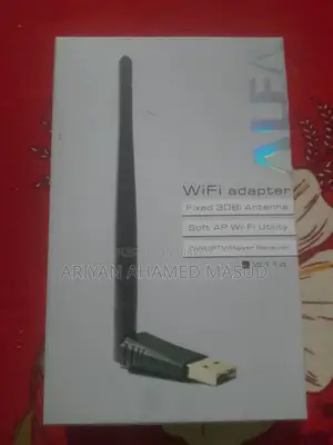 ওয়‍্যারলেস usb অ্যাডাপ্টার alfa w114-ফিক্সড 3dbi অ্যান্টেনা-সফট ap wi-fi