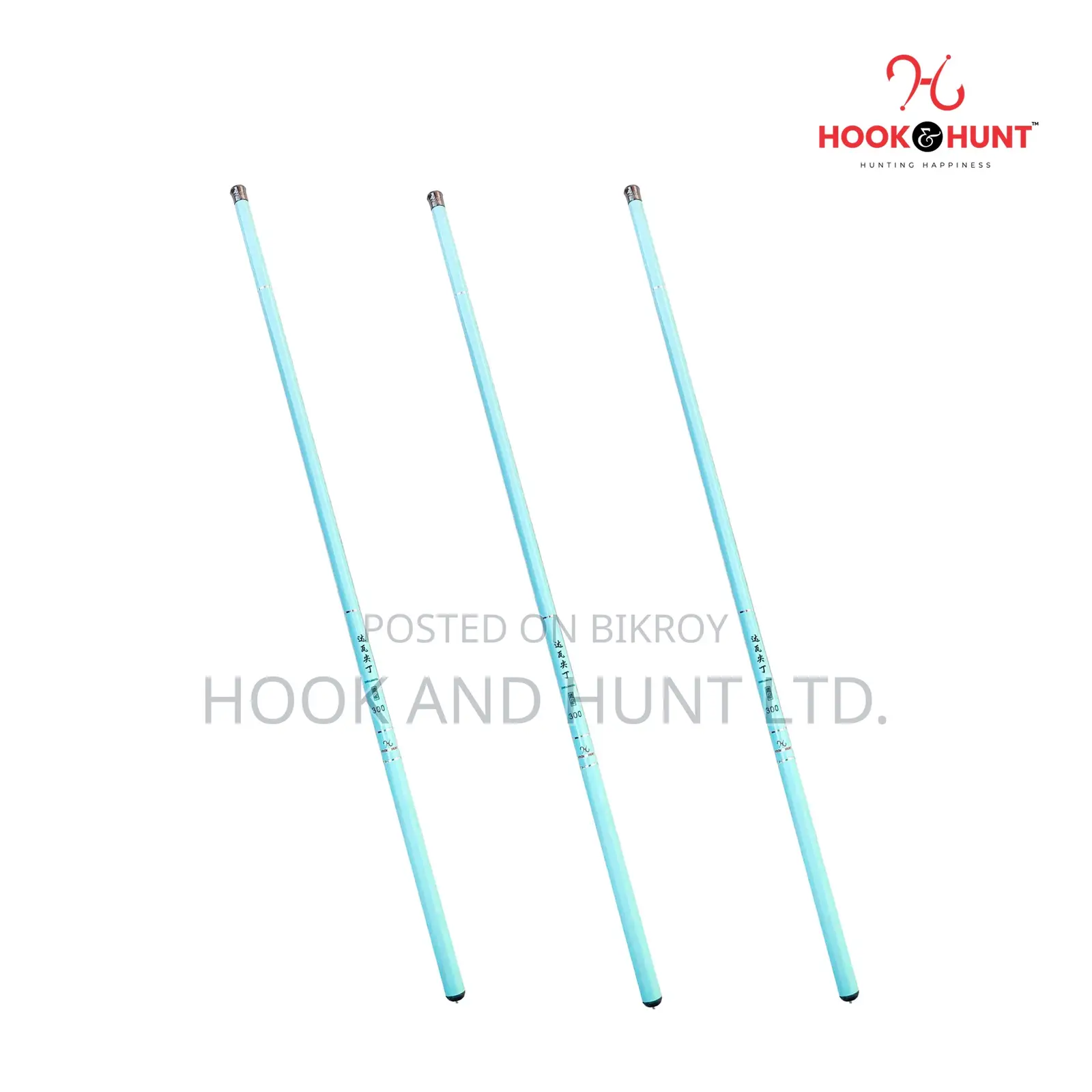 Sky Blue Carbon Stream Rod 300–450cm: Ultra-Light & Sensitive