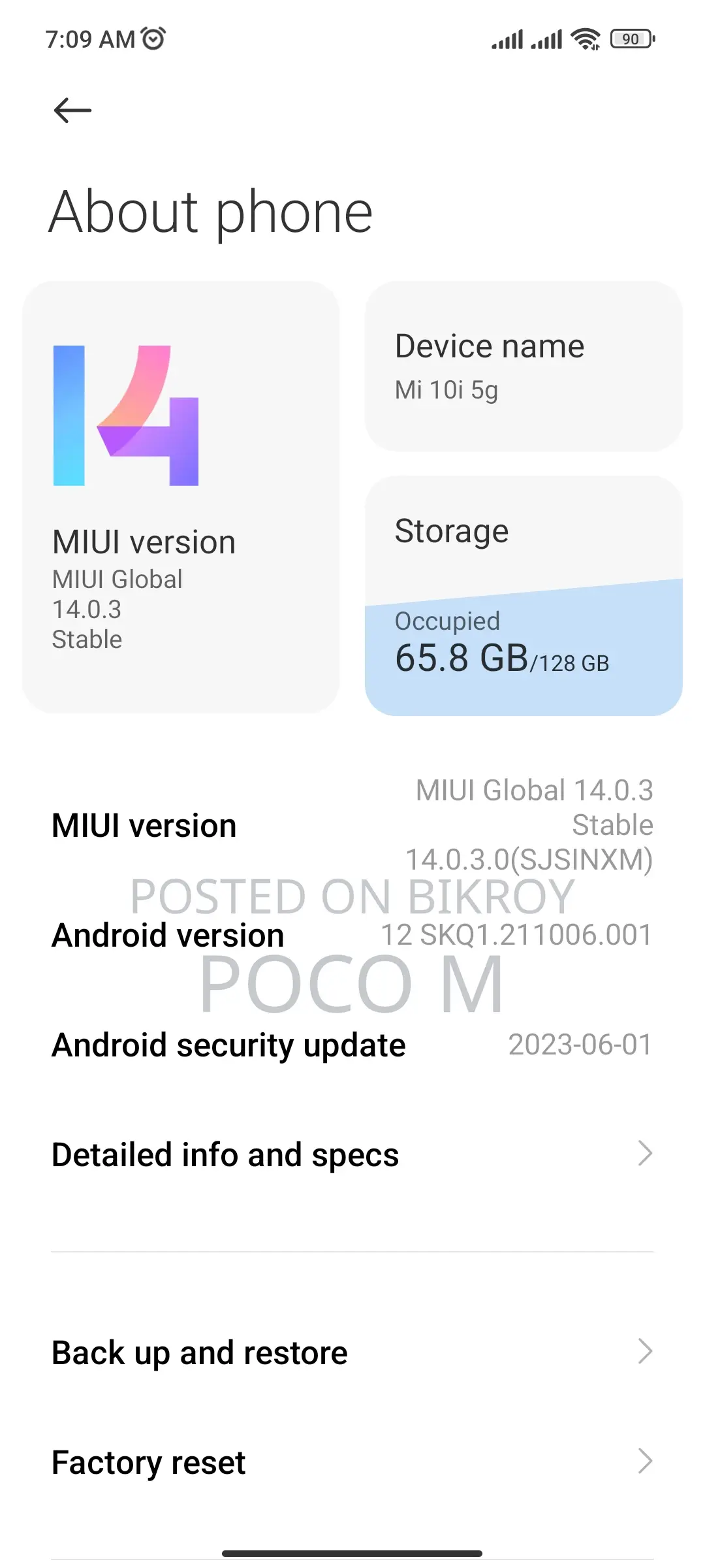Xiaomi 10i 5g 6/128 (ব্যবহৃত)