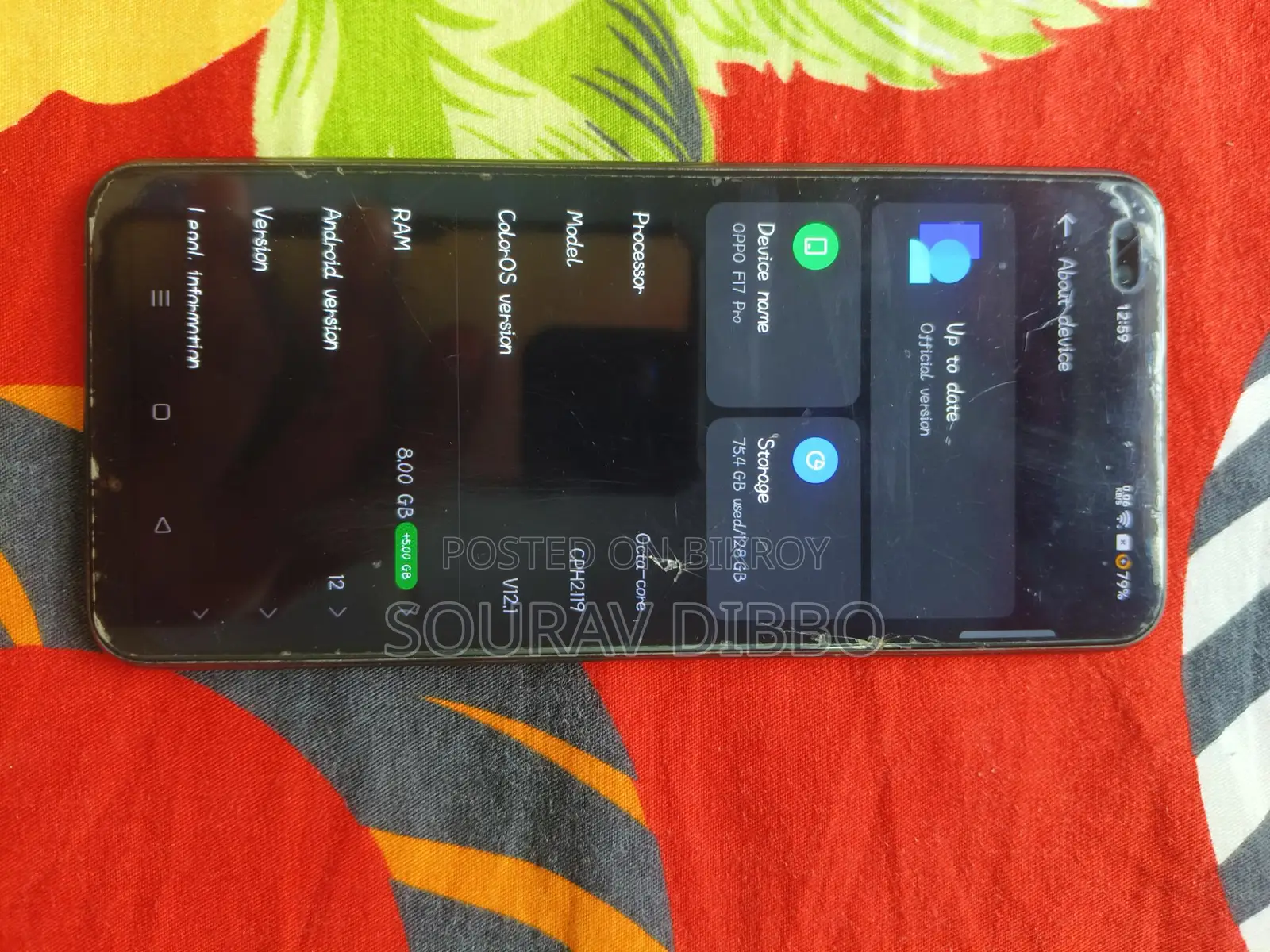 ওপ্পো এফ১৭ প্রো ৮/১২৮ (ব্যবহৃত)