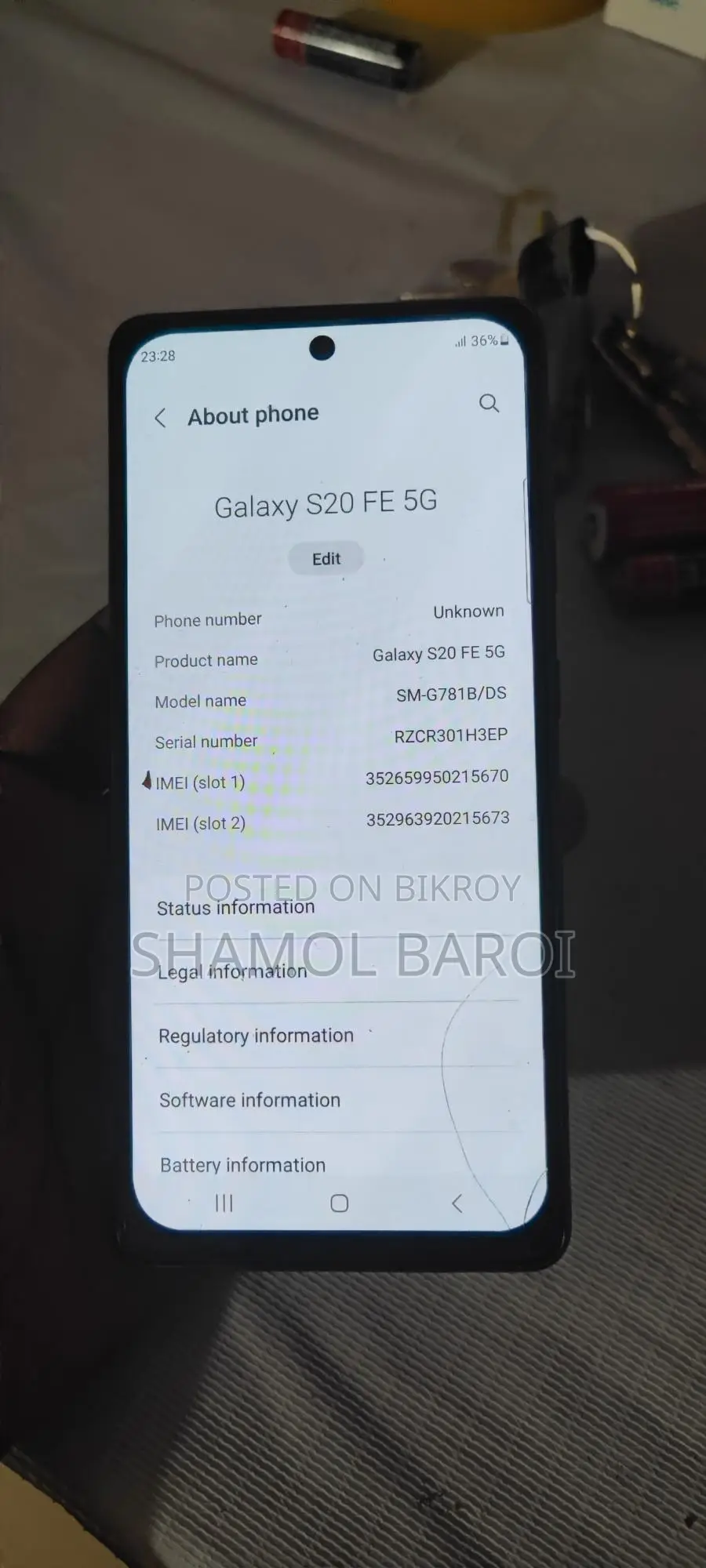 Samsung Galaxy S20 FE , (Used)