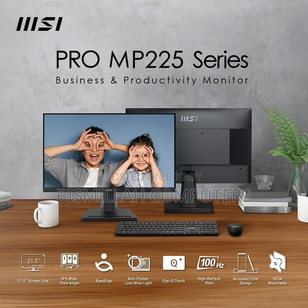 Msi Pro Mp225 100hz Ips Series Monitor New Wholesale