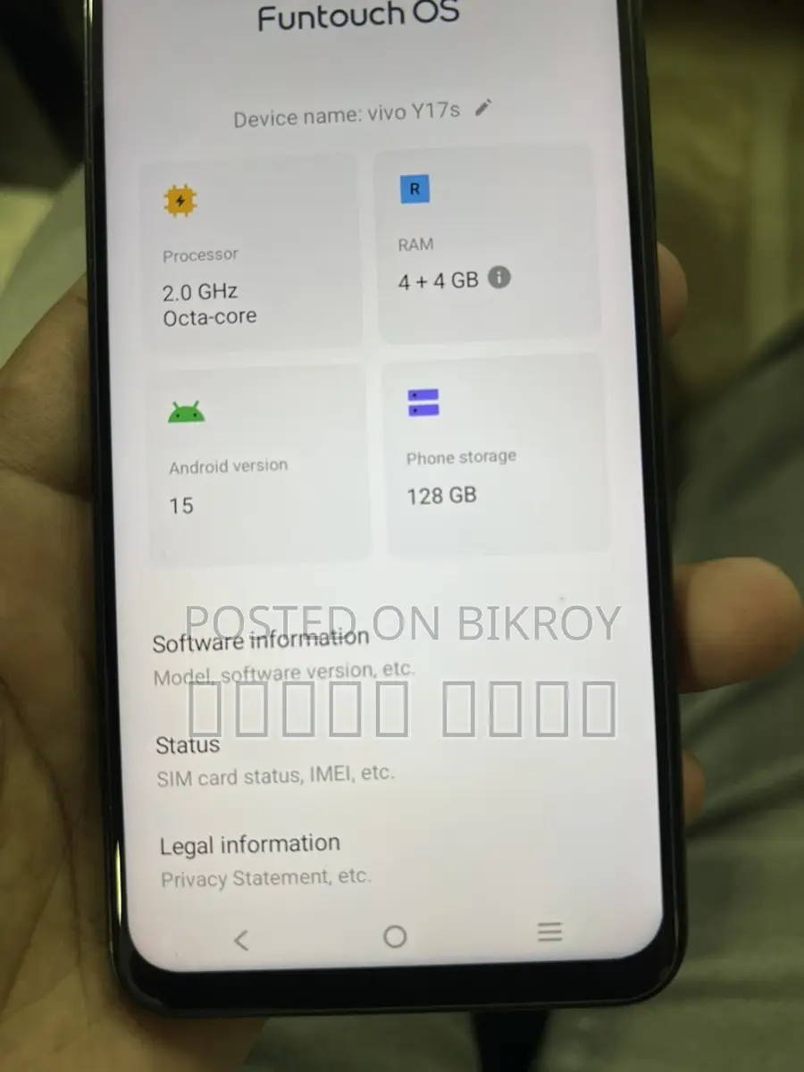 Vivo Y17s . (Used)