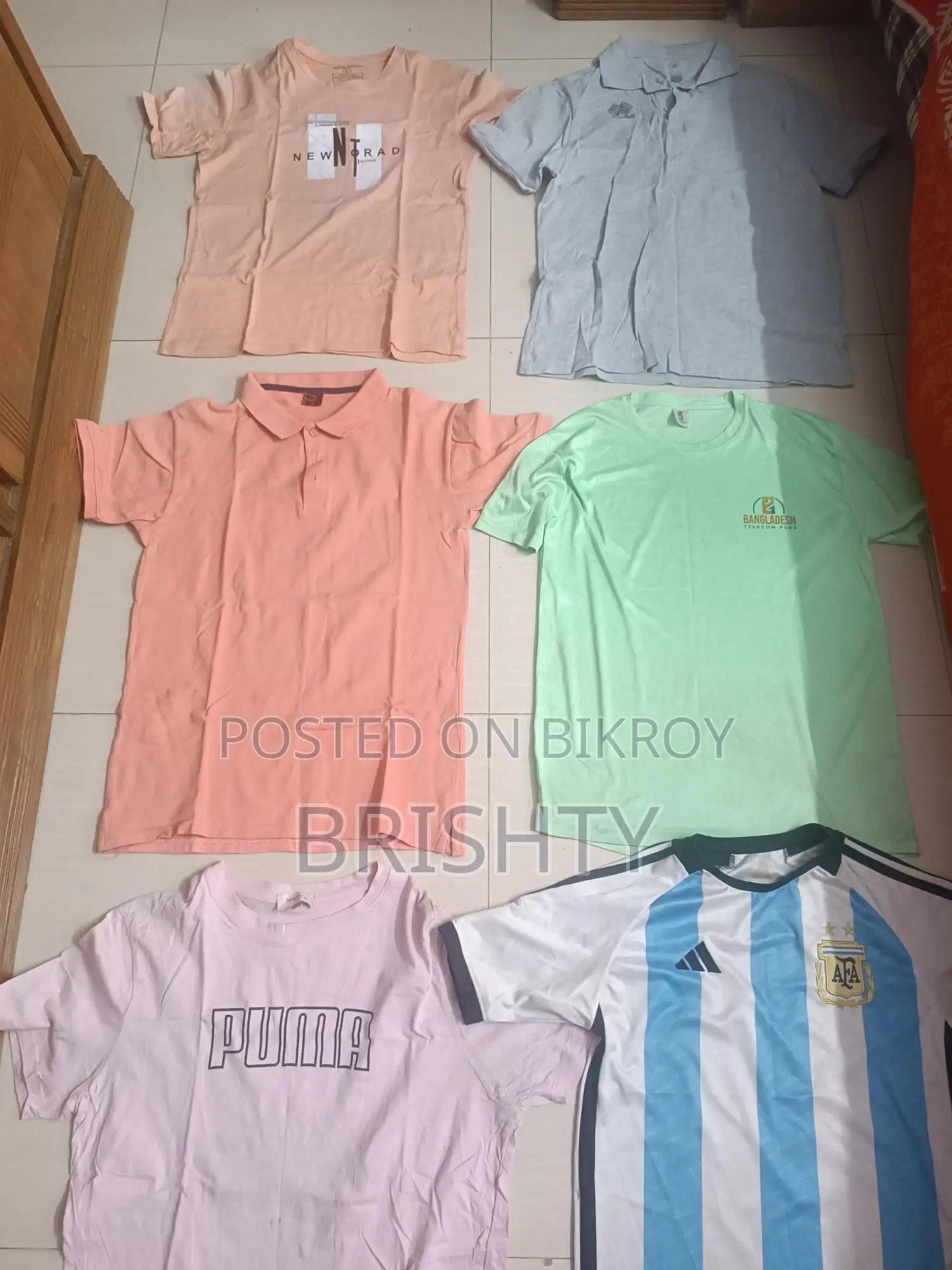 Six T-shirts