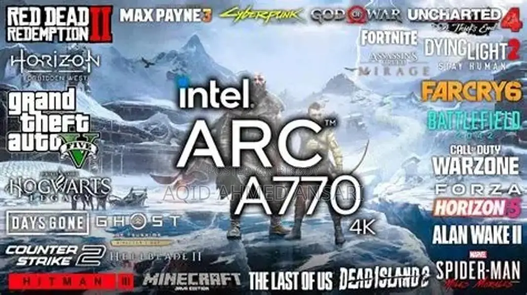 Gunnir Intel Arc A770 Tri 16g GDDR6 Graphics Card with 3 Years Warranty