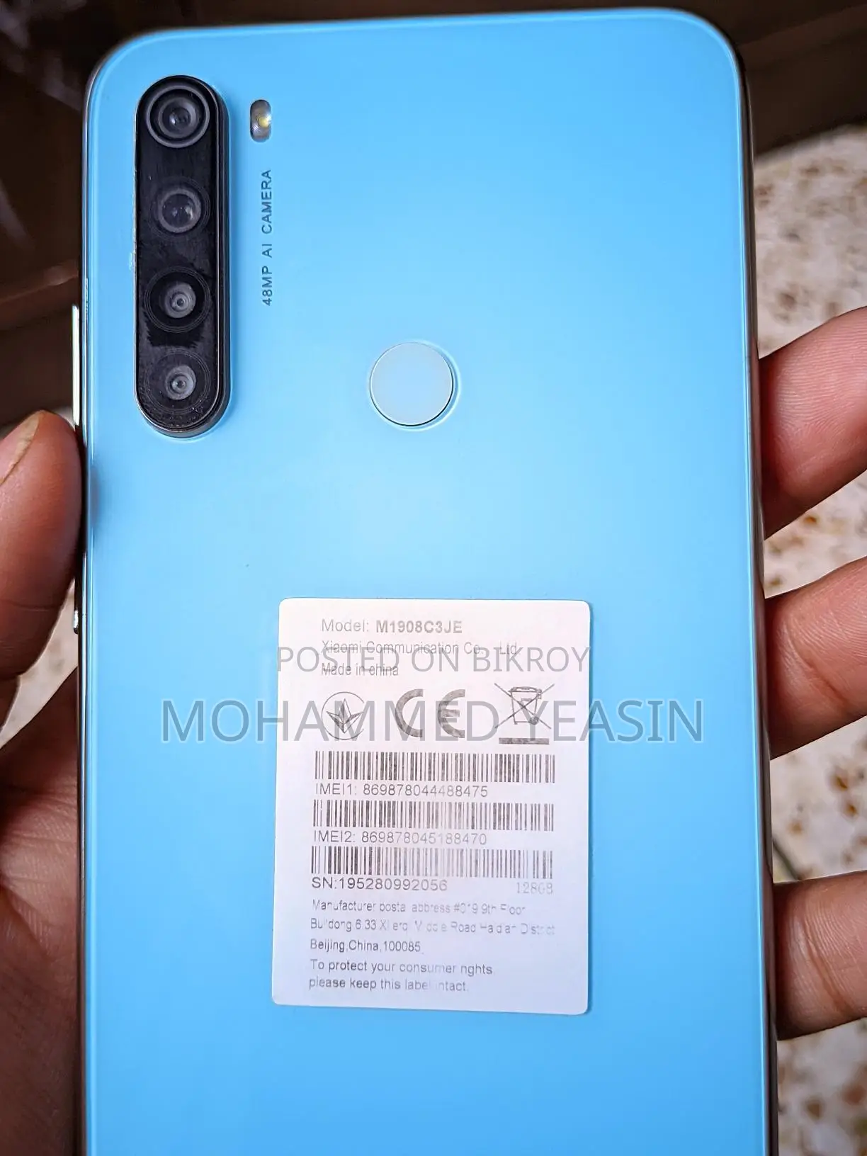 Xiaomi Redmi Note 8 . (Used)