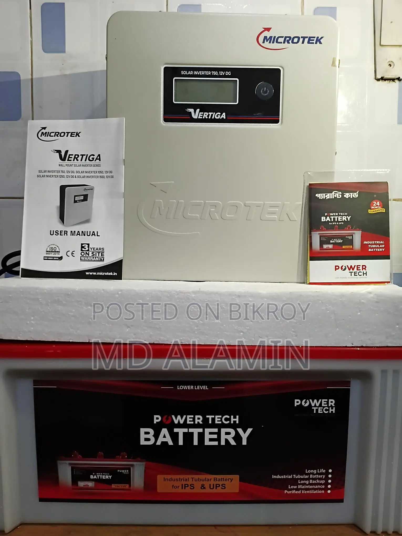 Maicrotek750va Ips & Powertec 150ah Industrial Battery