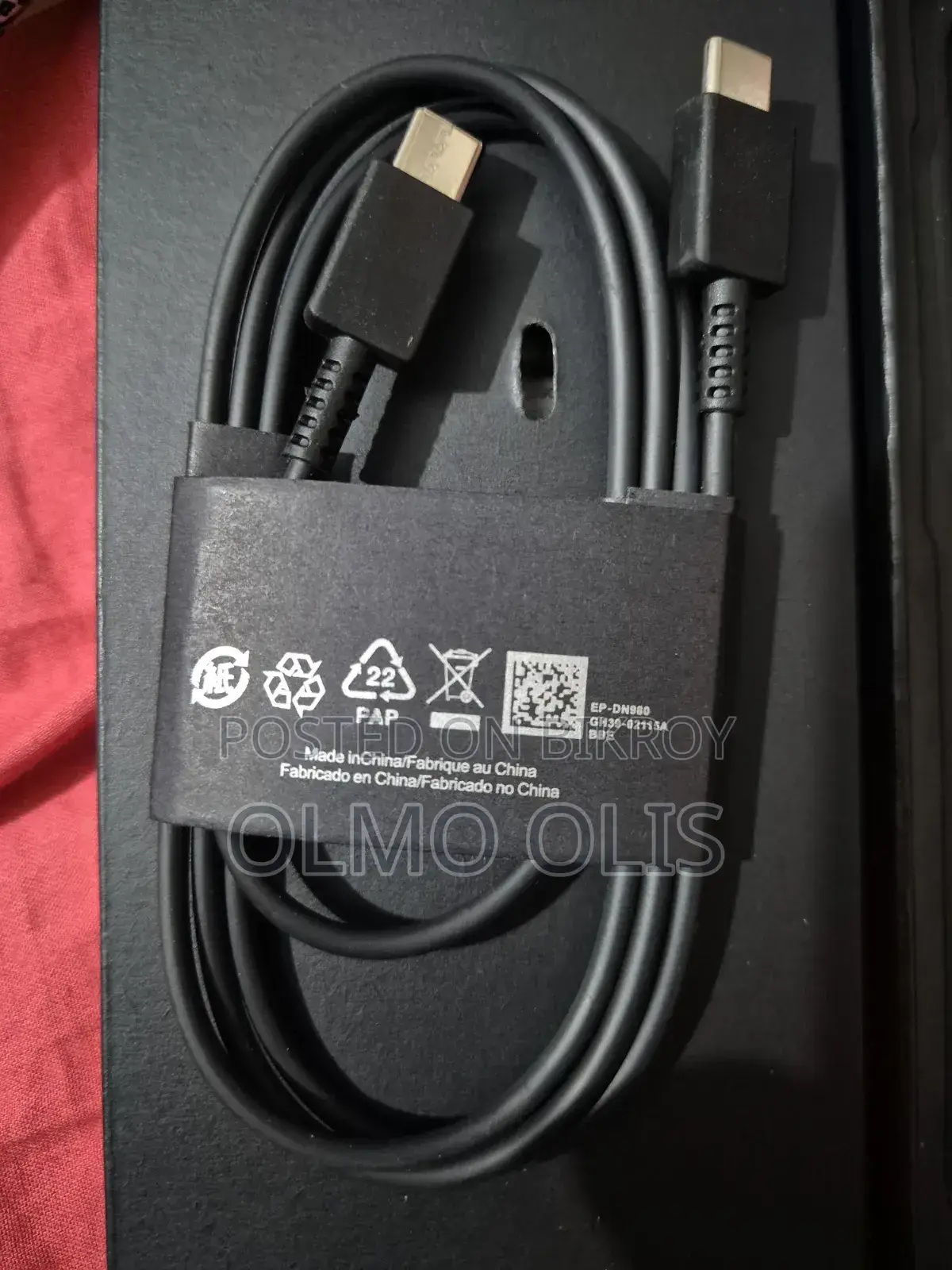 Samsung 45w Type C to Type C Cable (New)
