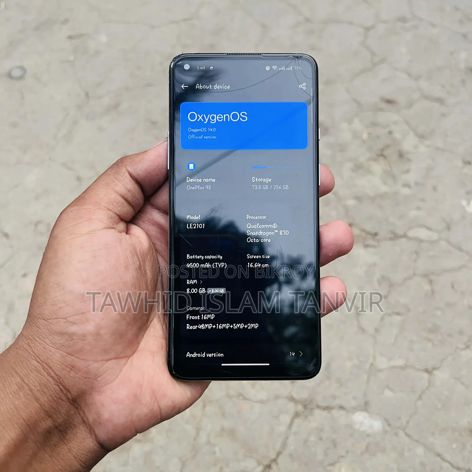 OnePlus 9R . (Used)