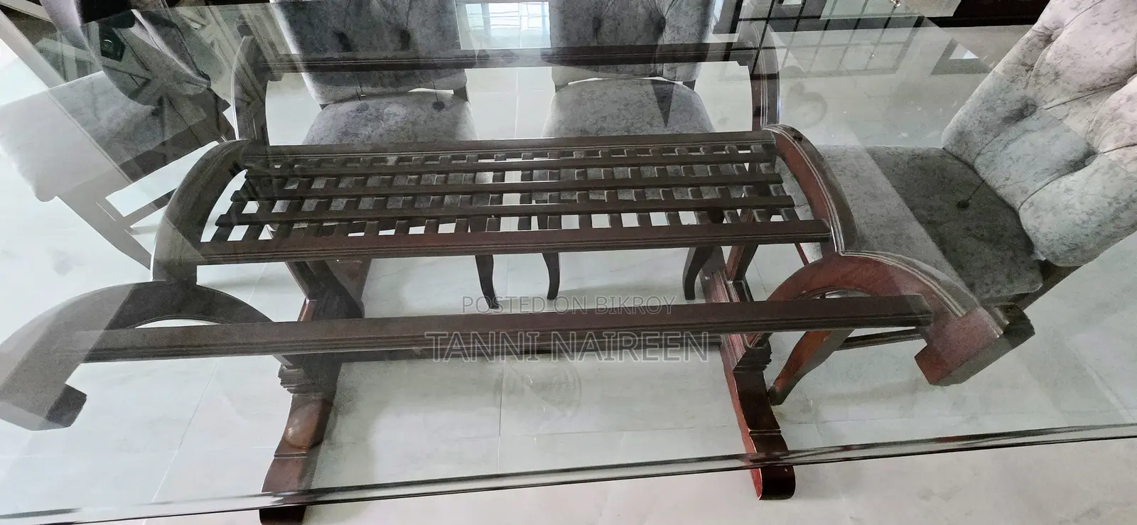 Wooden Dining Table Set 6 Seater For Sale