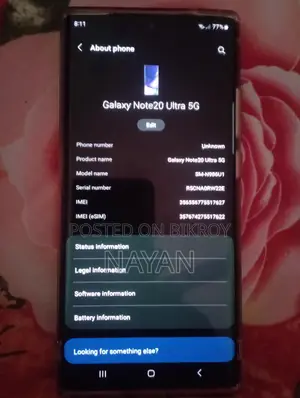 Samsung Galaxy Note 20 Ultra Malaysian Edition (Used)
