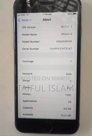 Apple iPhone 8 Korea Variant All Ok (Used)