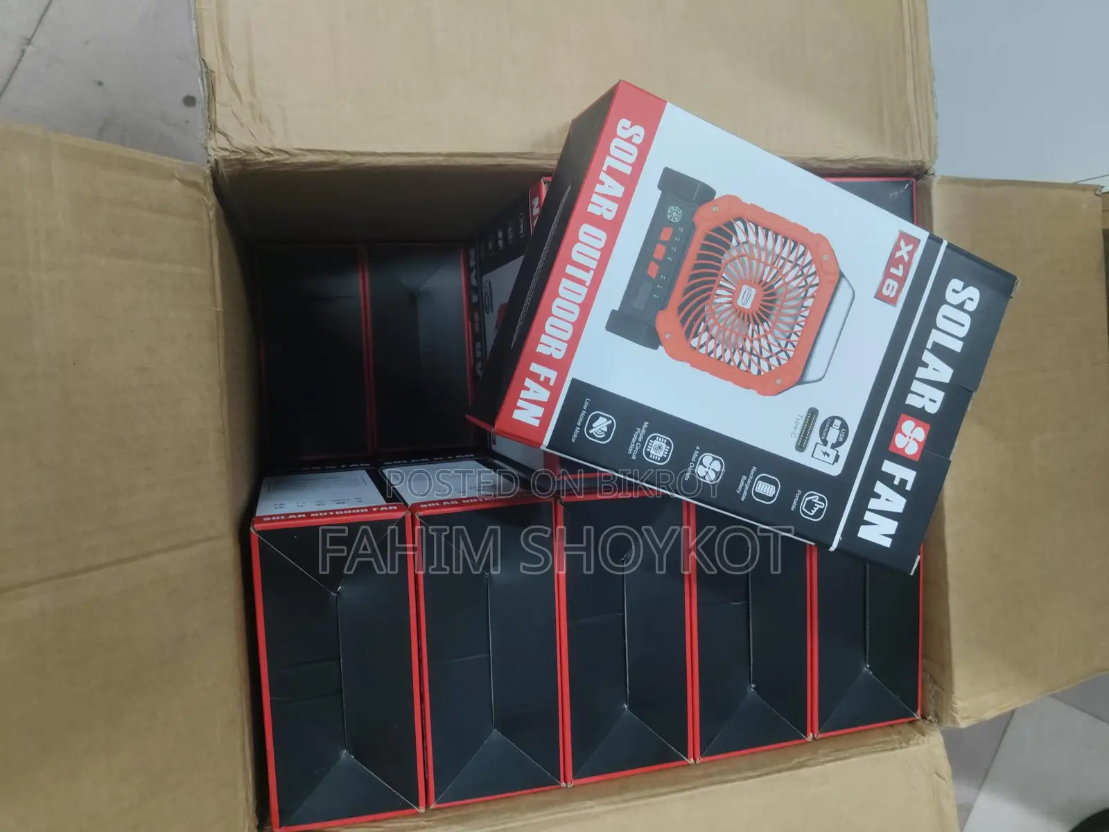 Rechargeable Solar Fan