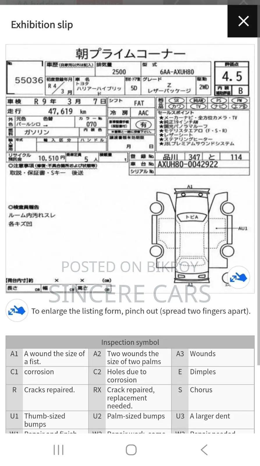 Toyota Harrier Z leather 2022