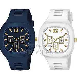 My Choice Watch Rubber Analog for Men 2 Pcs