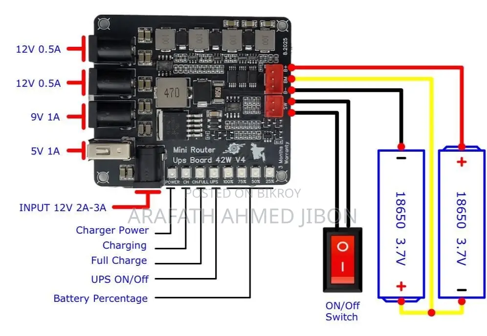 Mini UPS Circuit Board