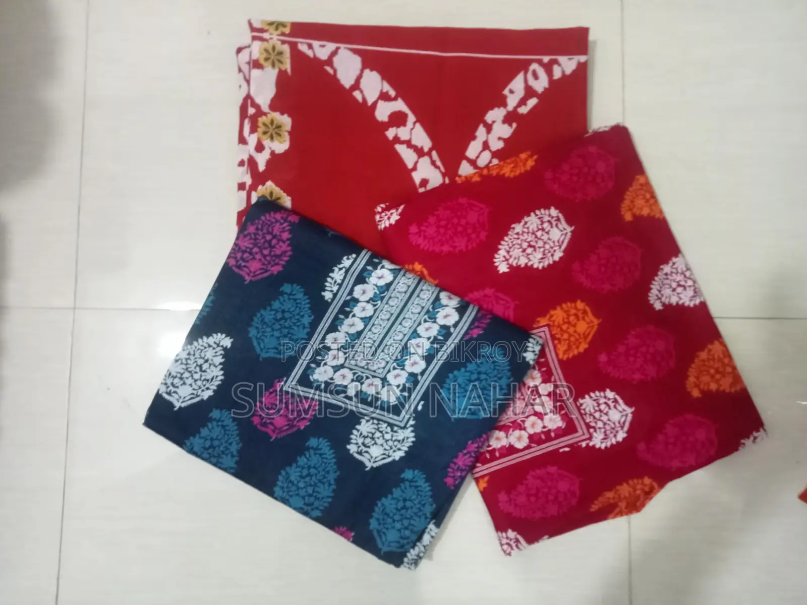 সুতির থ্রি পিস