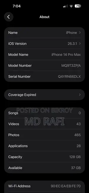 Apple iPhone 14 Pro Max (Used)
