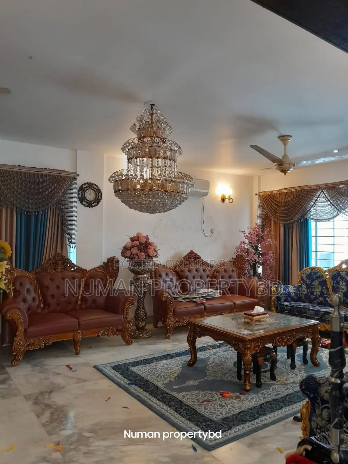 South-facing 4400 sq ft duplex 5 bedroom luxurious semi-furnished flat for rent