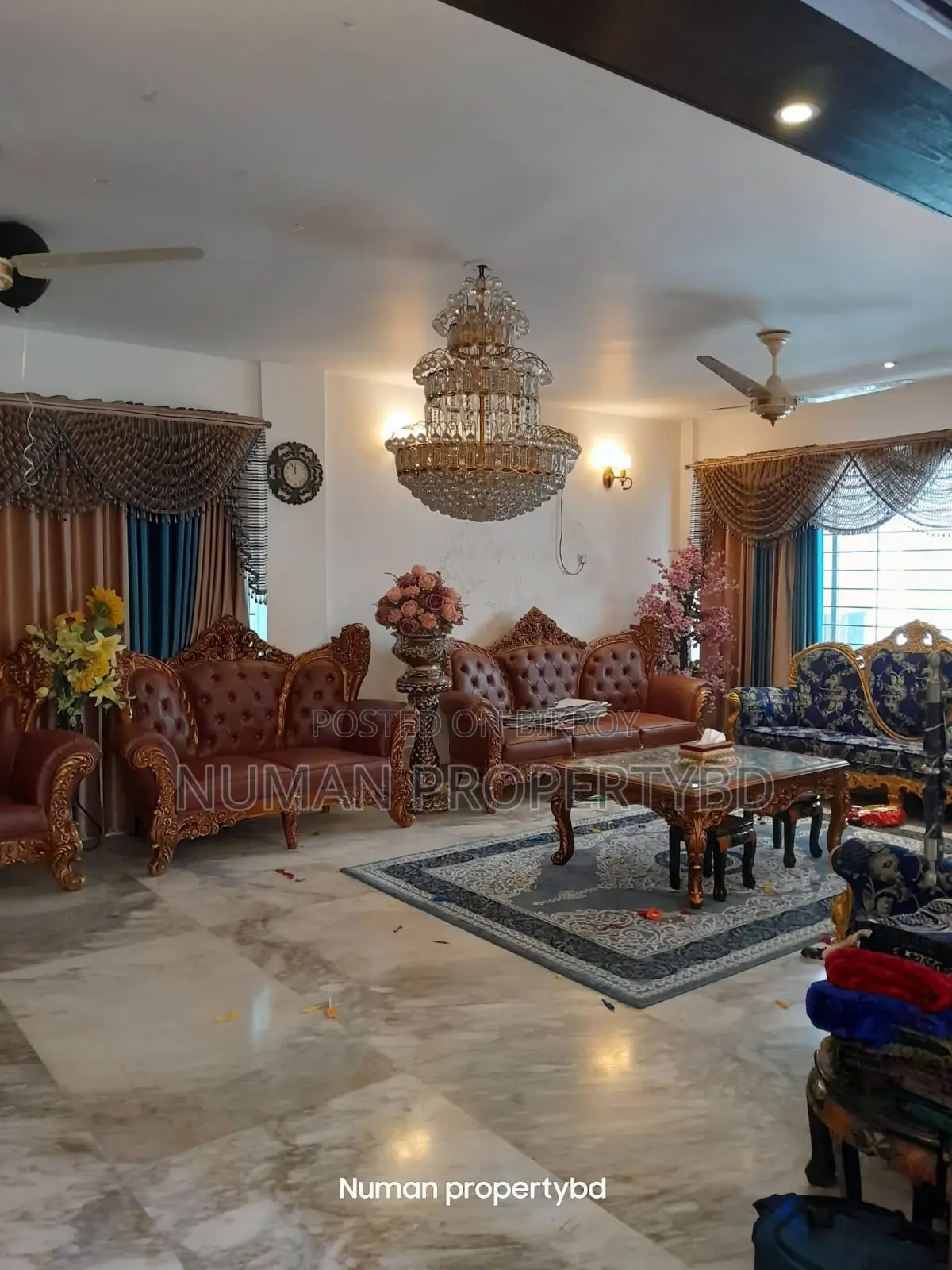 South-facing 4400 sq ft duplex 5 bedroom luxurious semi-furnished flat for rent
