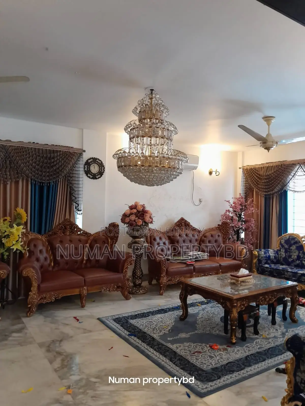 South-facing 4400 sq ft duplex 5 bedroom luxurious semi-furnished flat for rent