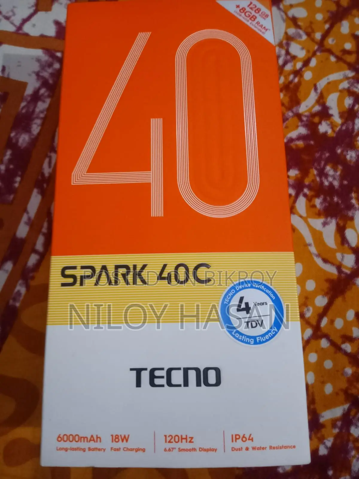 Tecno Spark 40C mobile (Used)