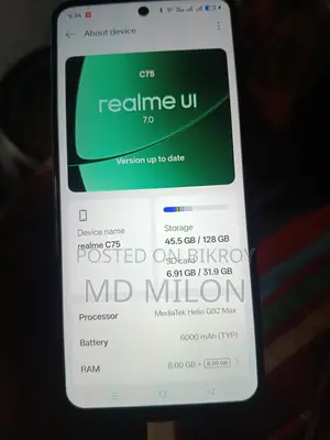 Realme C75 8+8=128 (Used)