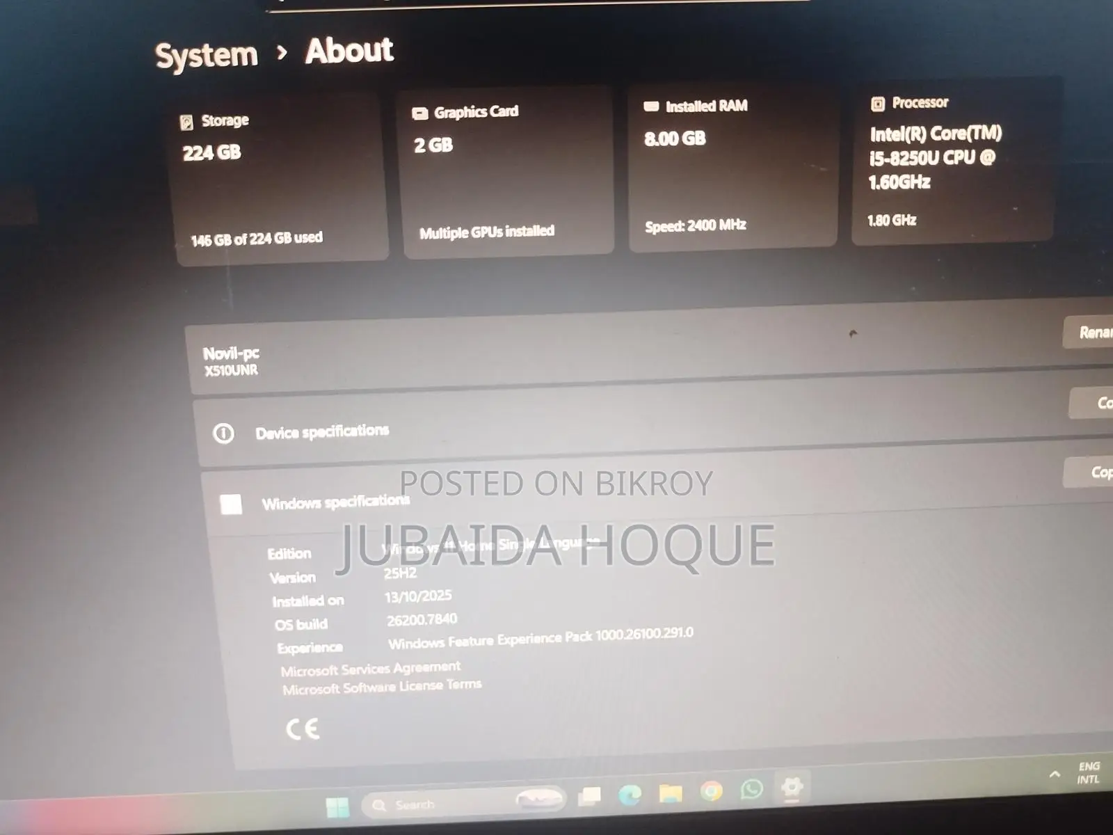ASUS VivoBook 15 i5 8th Gen