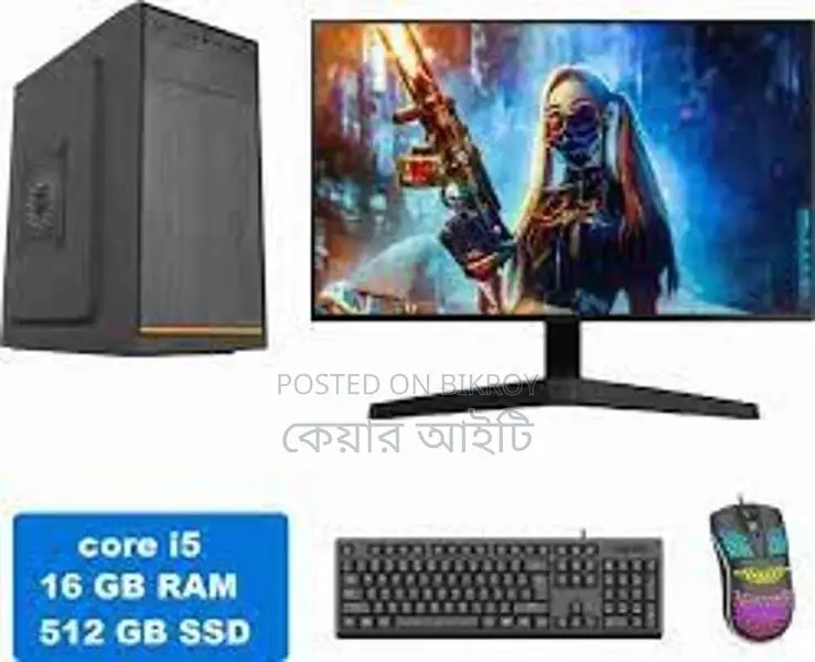 Computer PC Core i5 4th Gen + Dell 19" LED / 8GB RAM + 500GB HDD