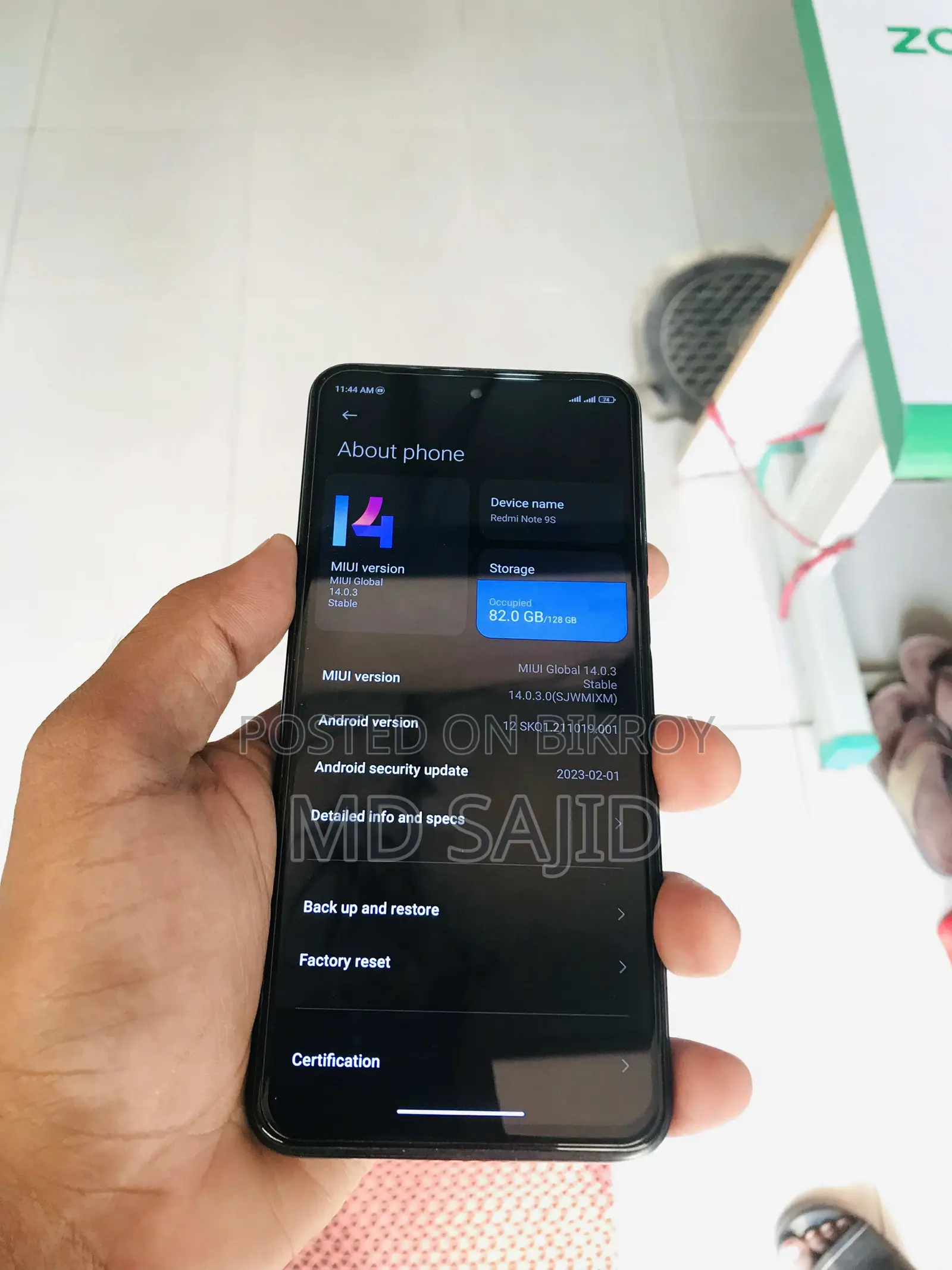 Xiaomi Redmi Note 9S . (Used)