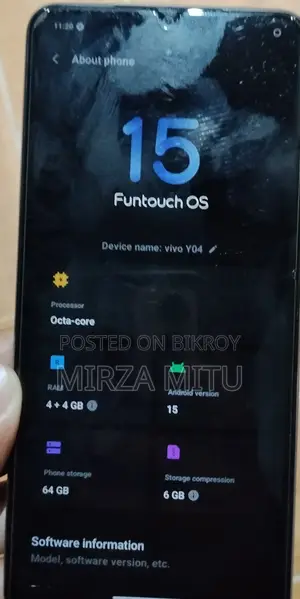 Vivo Y04 phone (Used)