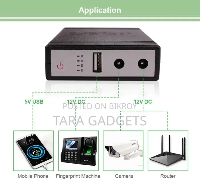 Wgp Mini Ups Input 12v Output 5/9/12v 10400mah