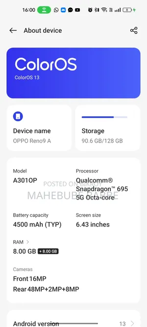 Oppo Reno9 256 GB White