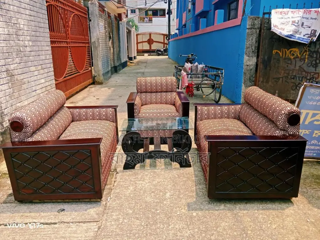 New Fullbox Sofa Set With Flower Center Table