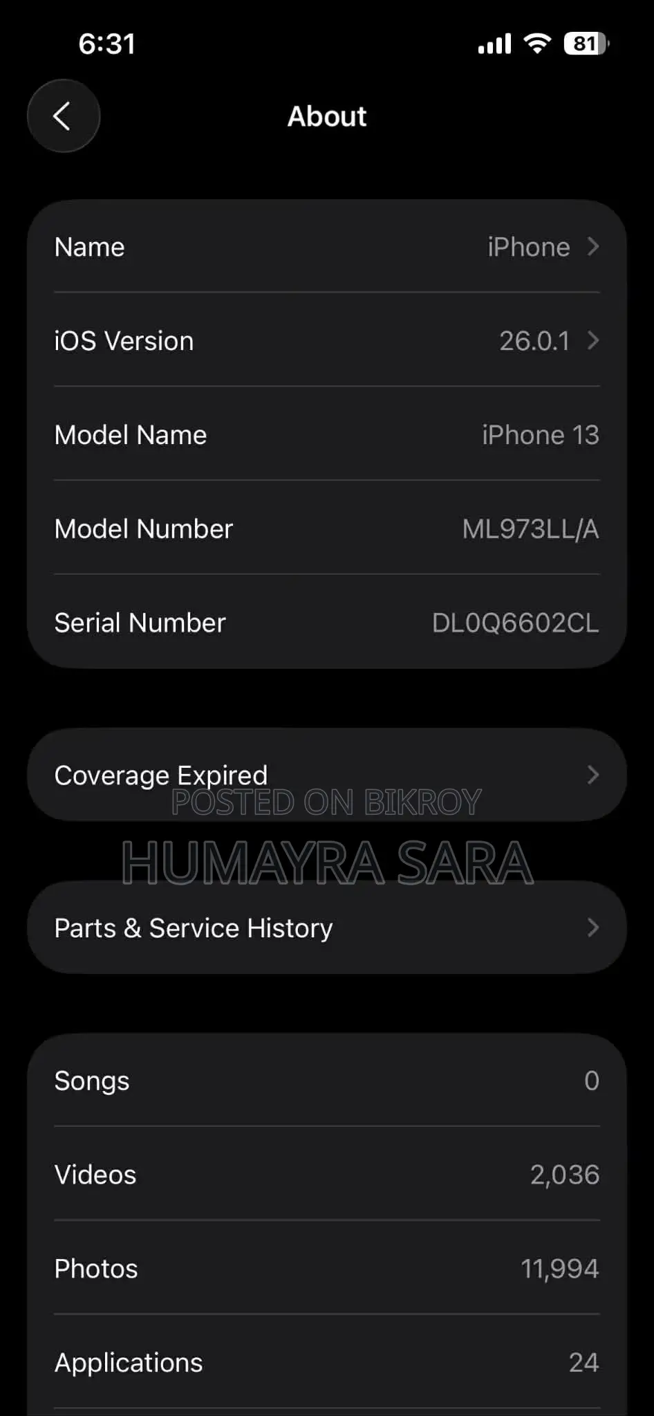Apple iPhone 13 128 (Used)